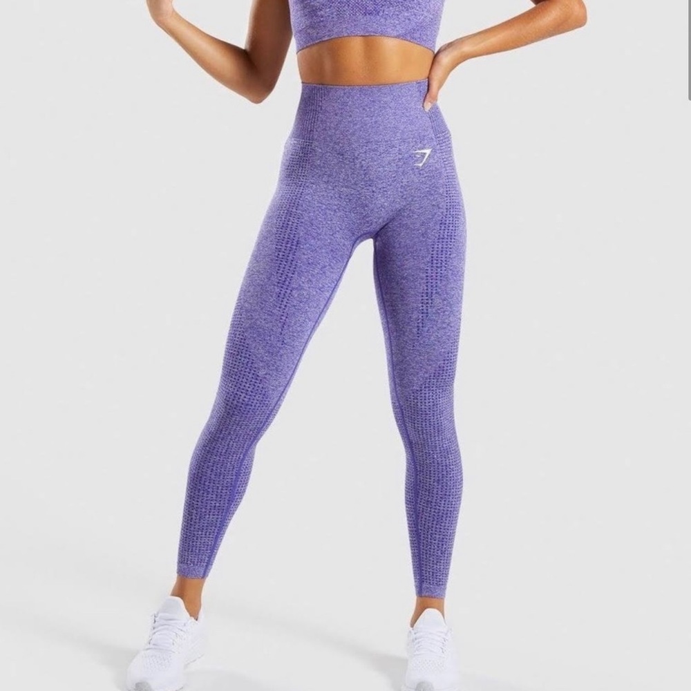 Gymshark Vital Seamless Leggings - indigo marl size medium